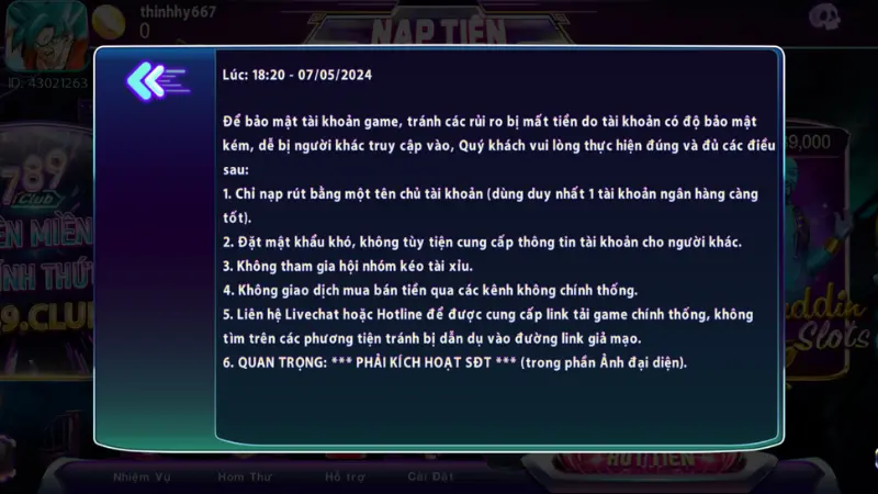 Chính sách bảo mật 789club: Cam kết bảo vệ người chơi