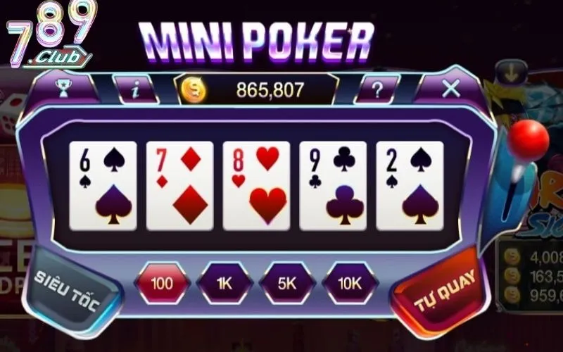Mini Poker 789Club: Chiến thuật chơi hiệu quả ăn tiền
