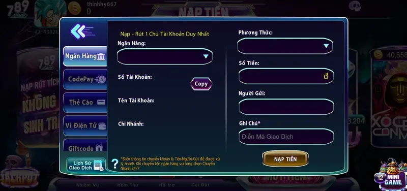 Nạp tiền 789club: Hướng dẫn 5 phương thức siêu tiện lợi