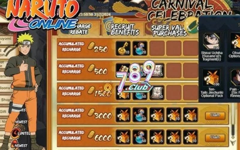 Naruto Slots 789Club: Trải nghiệm hấp dẫn, lợi nhuận cực cao 8 Naruto Slots 789Club: Trải nghiệm hấp dẫn, lợi nhuận cực cao